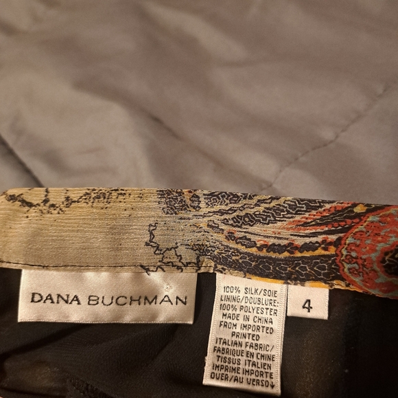 Dana Buchman Size 4 Paisley Maxi Skirt 100% Silk - Picture 4 of 9